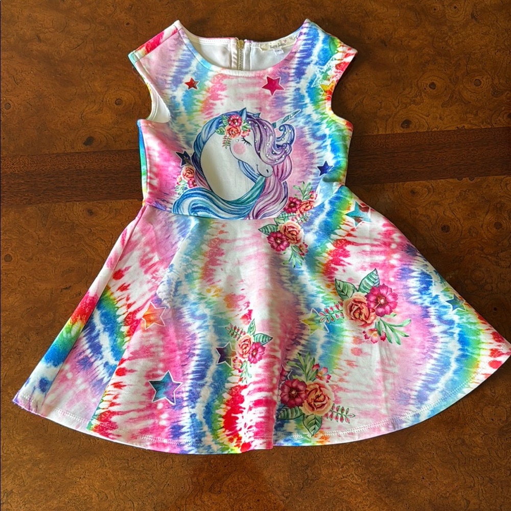 Baby SaraColorful Unicorn Kids Dress